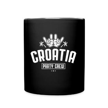 Croatie, équipage, parti, paumes - Mug uni - noir - Devant