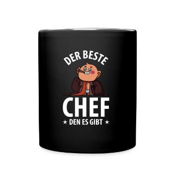 Der beste chef den es gibt baby - Tasse einfarbig - Schwarz - Vorne