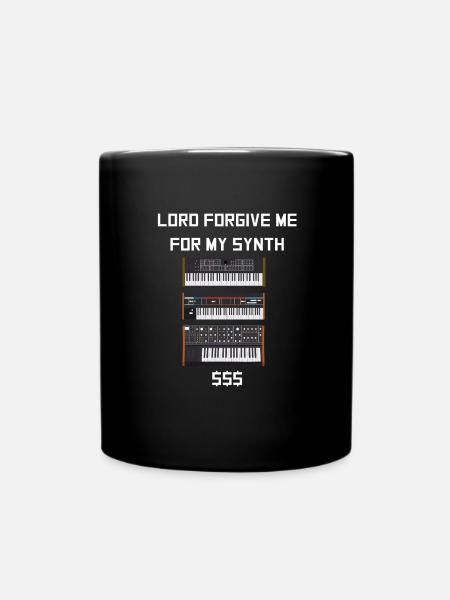 Piano Piano Musician Keyboard Analog Synthesizer - Full Colour Mug - black