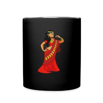 femme indienne bollywood indien - Mug uni - noir - Devant