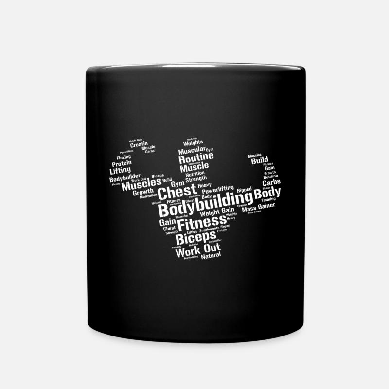 Bodybuilder - Full Colour Mug - black