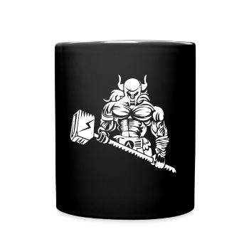 Wikinger muskeln beast - Tasse einfarbig - Schwarz - Vorne
