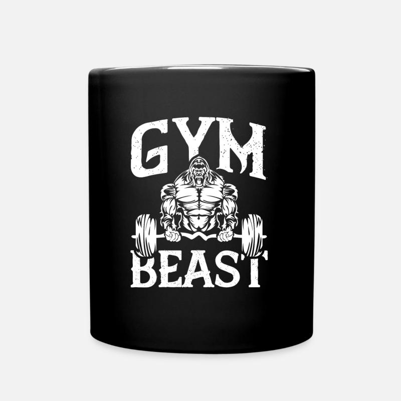 gorilla fitness spruch beast gym - Tasse einfarbig - Schwarz