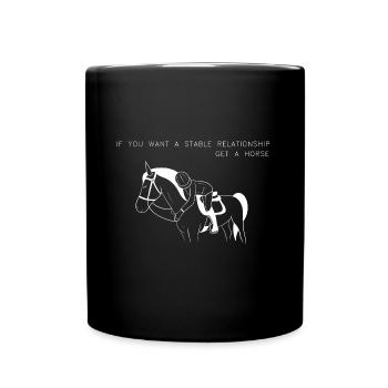 Horse friendship love of animals riding horse awards - Full Colour Mug - black - Front