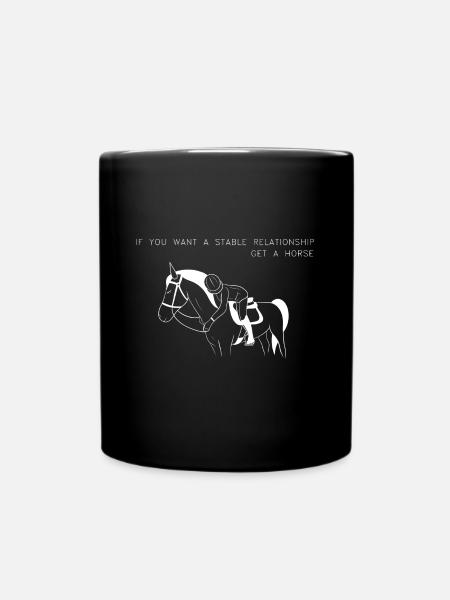 Pferd Freundschaft Tierliebe Reiten Pferdesprüche - Tasse einfarbig - Schwarz