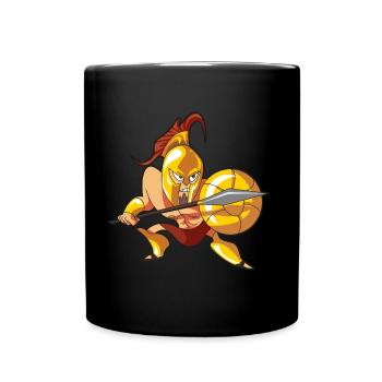 Combattant Sparta Spartan - Mug uni - noir - Devant
