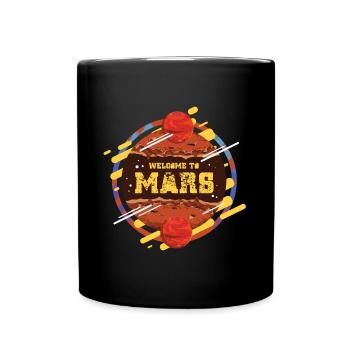 Bienvenue sur Mars Gift Idea - Mug uni - noir - Devant