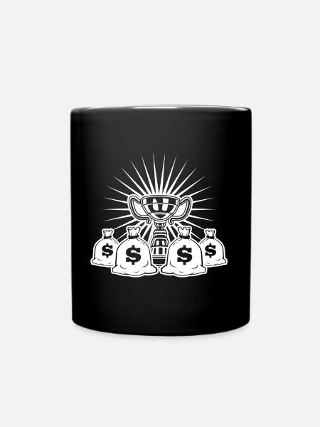 gewinner pokal sieger geld - Tasse einfarbig - Schwarz