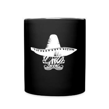 chapeau sombrero squelette mexique - Mug uni - noir - Devant
