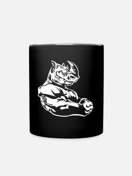 Musculation de rhinocéros - Mug uni - noir