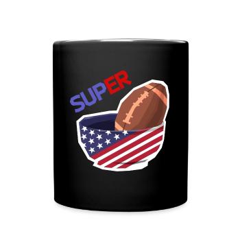 American Football Final Champion Funny Team Fan - Full Colour Mug - black - Front