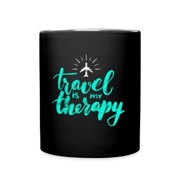 travel claim therapy - Full Colour Mug - black - Front