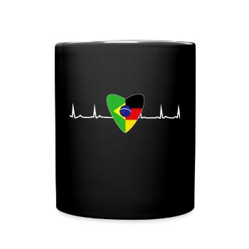 Brésil Allemagne Drapeau Brésilien Cadeau - Mug uni - noir - Devant