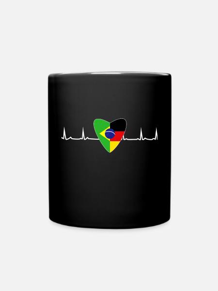 Brasilien Deutschland Flagge Brasilianer Geschenk - Tasse einfarbig - Schwarz