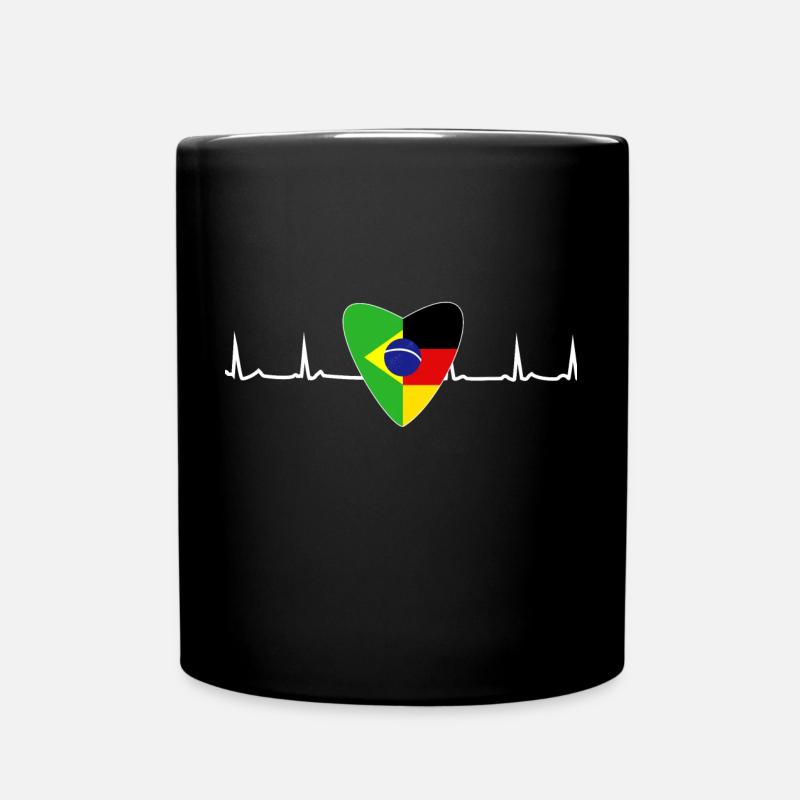 Brazil Germany Flag Brazilian Gift - Full Colour Mug - black
