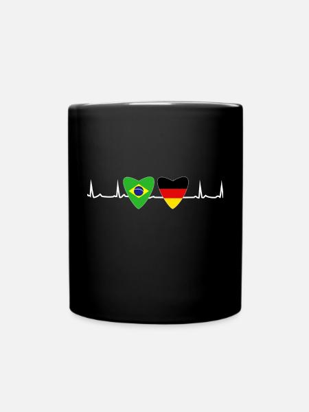 Brasilien-Deutsche Flagge Deutschland Geschenk - Tasse einfarbig - Schwarz