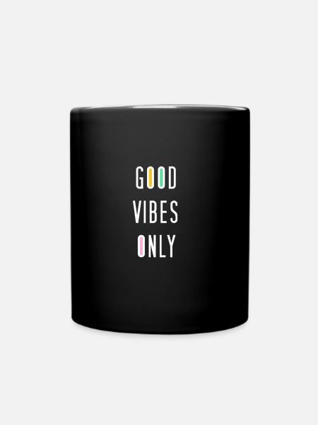 BON VIBES SEULEMENT. Motivation - Mug uni - noir