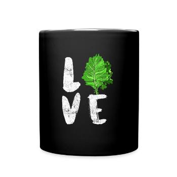 J'adore la salade - Mug uni - noir - Devant