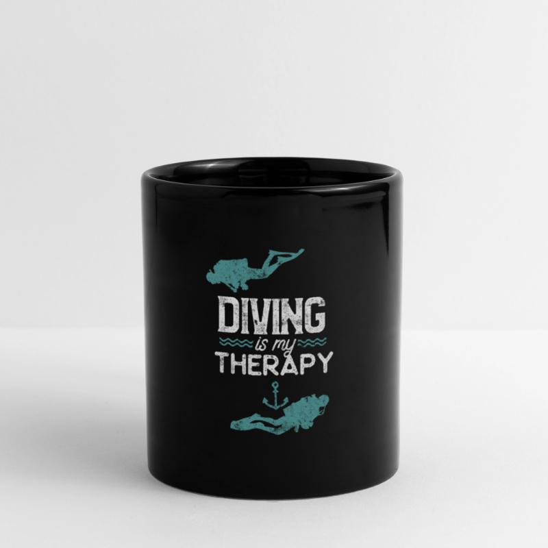 Diving saying therapy Full Colour Mug