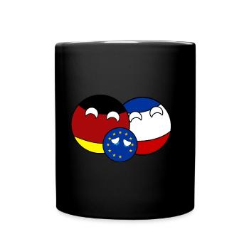 Countryball Germany France EU - Brexit - Full Colour Mug - black - Front