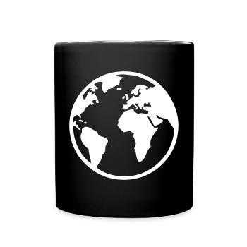 Erde - Tasse einfarbig - Schwarz - Vorne