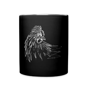 hahn tier - Tasse einfarbig - Schwarz - Vorne