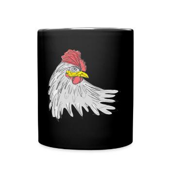 hahn tier - Tasse einfarbig - Schwarz - Vorne