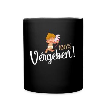 Vergeben Engel Valentinstag - Tasse einfarbig - Schwarz - Vorne