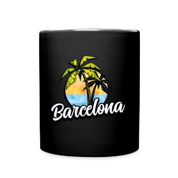 barcelona palme - Mug uni - noir - Devant