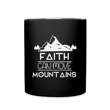 chrétien foi Jésus Dieu motivation montagnes - Mug uni - noir - Devant