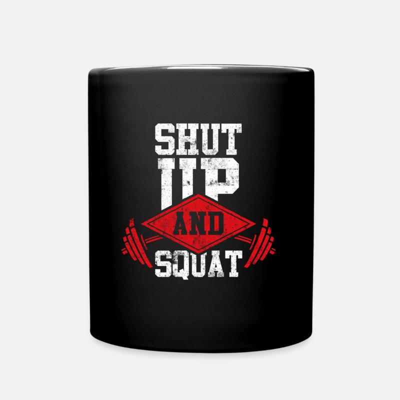 squat fitness squat - Mug uni - noir