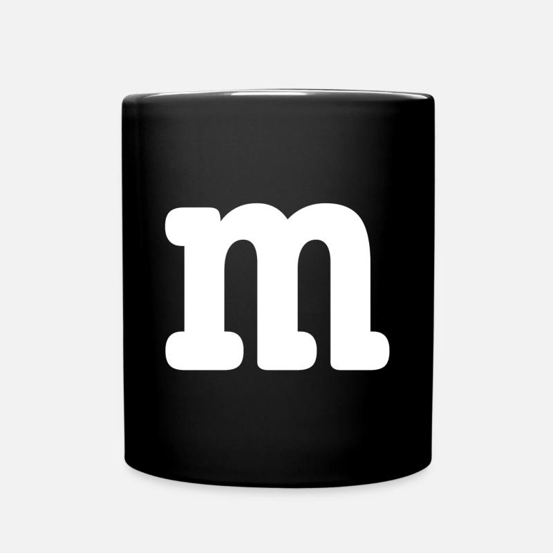 M M Kostüm Gruppenkostüm Fasching Karneval - Tasse einfarbig - Schwarz