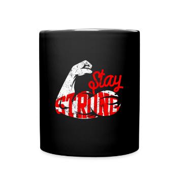 Musculation bras de force de remise en forme - Mug uni - noir - Devant