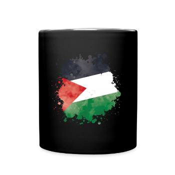 palestina flag palestine blob - Full Colour Mug - black - Front