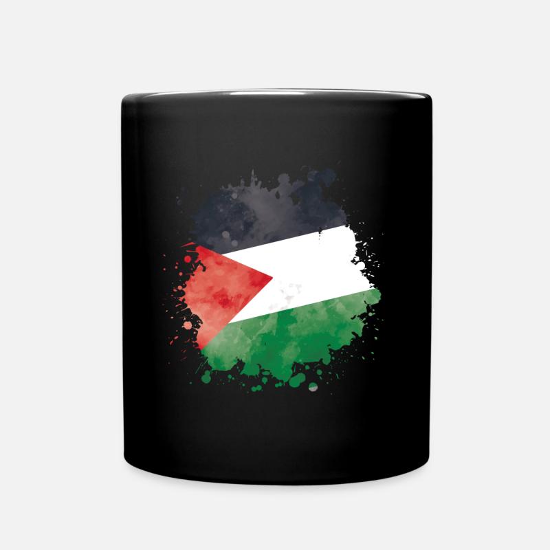 palestina flag palestine blob - Full Colour Mug - black