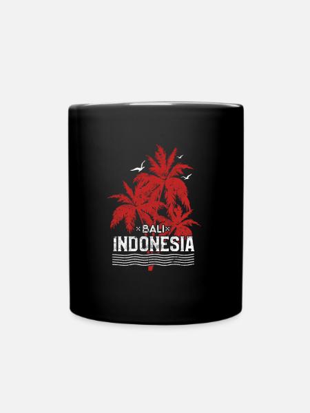 Bali Indonesia - Full Colour Mug - black