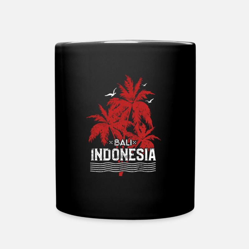 Bali Indonesien - Enfärgad mugg - svart