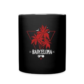 Barcelona spain holiday travel - Full Colour Mug - black - Front