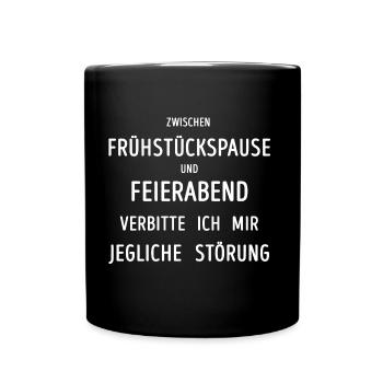 Büroschlaf Bürowitze Job Sprüche lustig Geschenk - Tasse einfarbig - Schwarz - Vorne