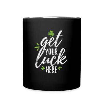 Irlande glück kleeblatt Spruch St Patricks day - Mug uni - noir - Devant