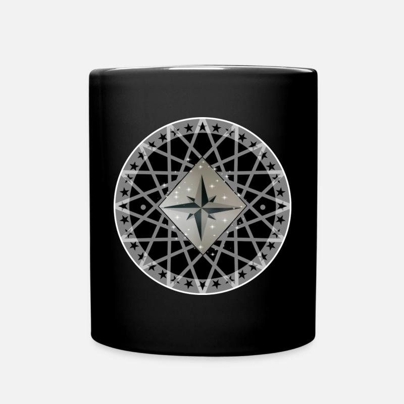 Wind Rose - Tasse einfarbig - Schwarz