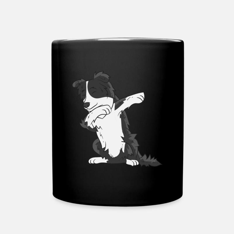 Border Collie Agility Hundeliebhaber Geschenk - Tasse einfarbig - Schwarz