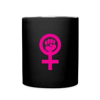 Fierce Feminism in Pink - Full Colour Mug - black - Front