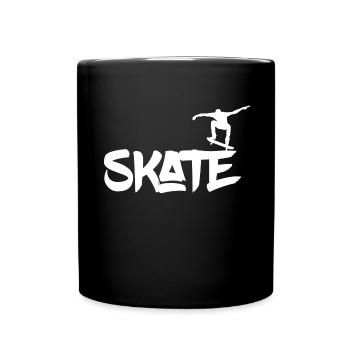 Skater Skate - Tasse einfarbig - Schwarz - Vorne