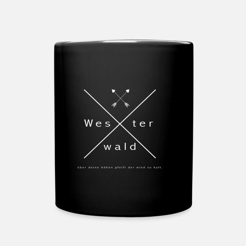 Schnieker Westerwald - Tasse einfarbig - Schwarz