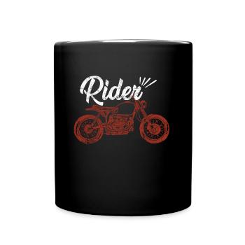 Motorcycle rider saying biker - Full Colour Mug - black - Front