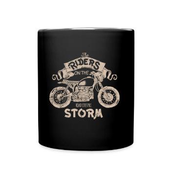 Motorcycle driving quote quote - Full Colour Mug - black - Front