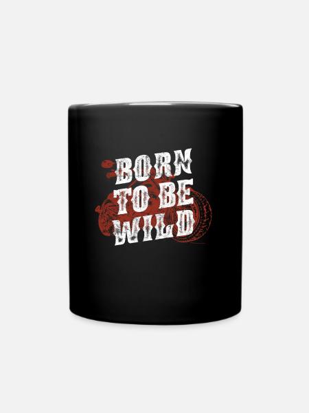Motorcycle driving quote quote - Full Colour Mug - black