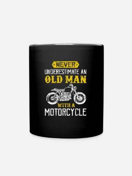Moto disant vieux motard - Mug uni - noir