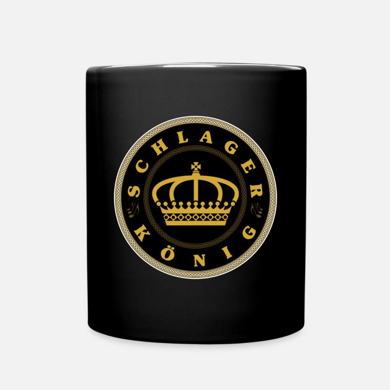 Team Schlager König Schlagerkönig Schlagerfan - Tasse einfarbig - Schwarz